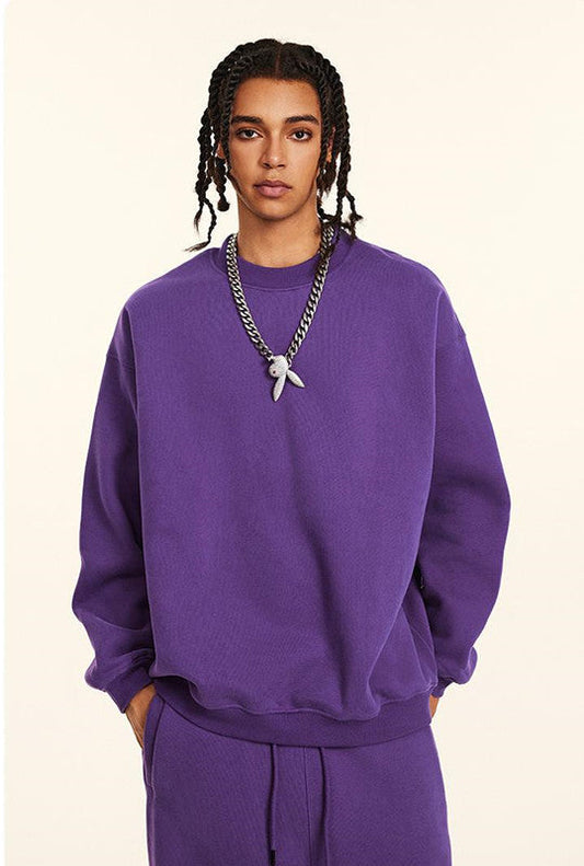 345GSM Fleece Solid Color Crew