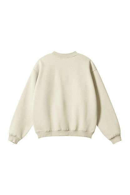 345GSM Fleece Solid Color Crew