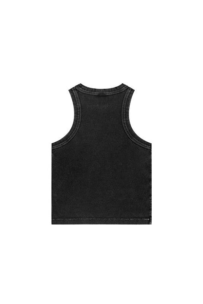 235GSM Washed Out Crop Vest