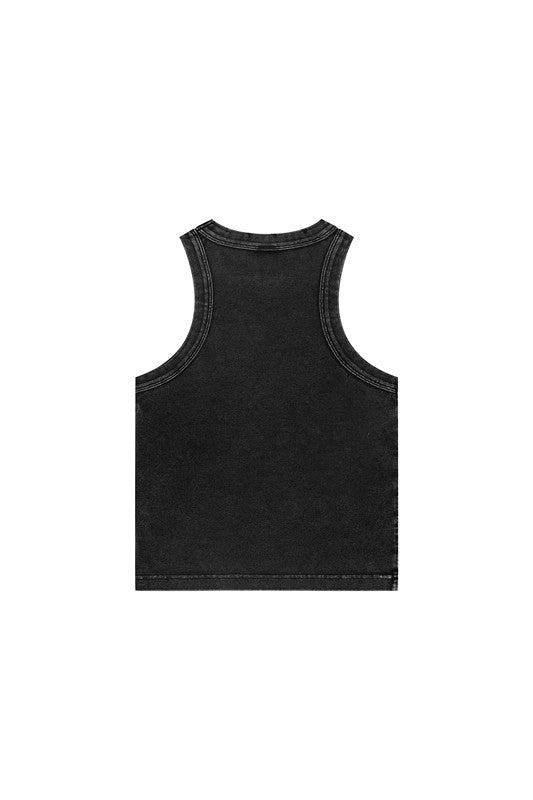 235GSM Washed Out Crop Vest