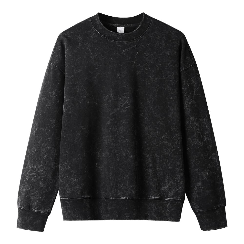 430 GSM 100% Cotton Washed Sweater Customized Sweater