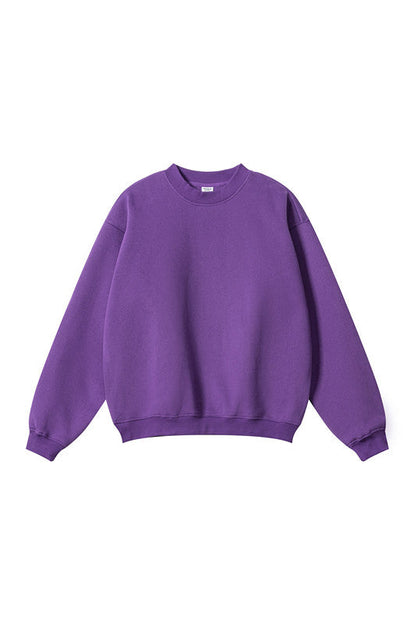 345GSM Fleece Solid Color Crew