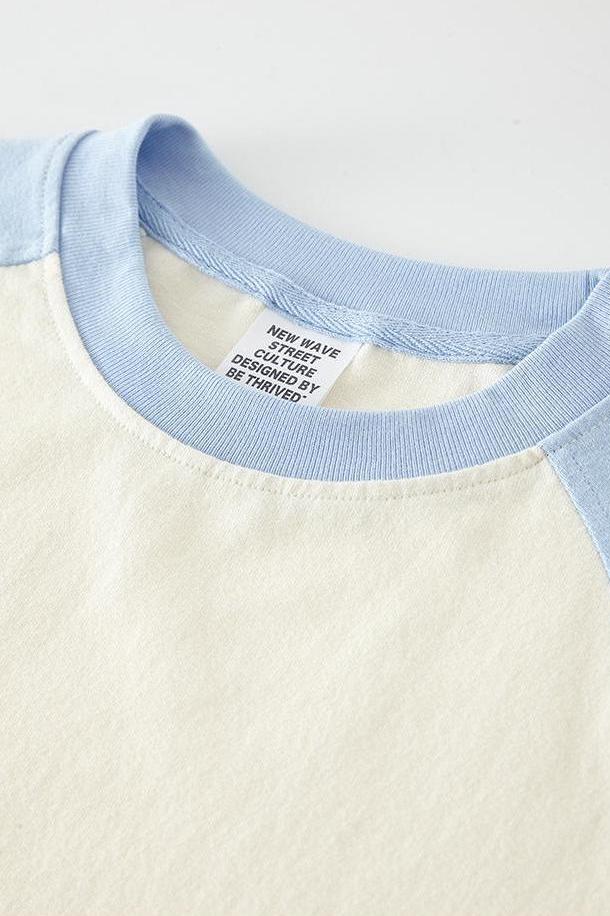 Kids Contrast Sleeve Crew