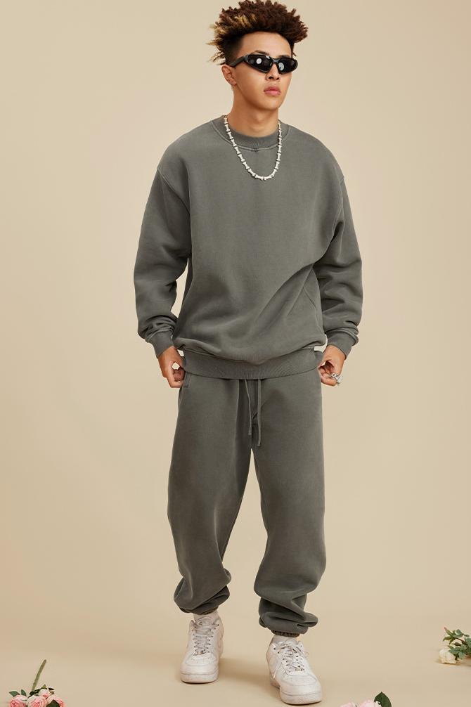 355G Washed Fleece Crew