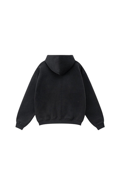 345GSM Fleece Solid Color Zipper Jacket