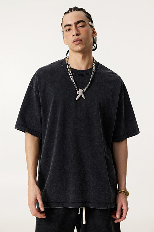 285GSM Pigment Dyed Washed Tee