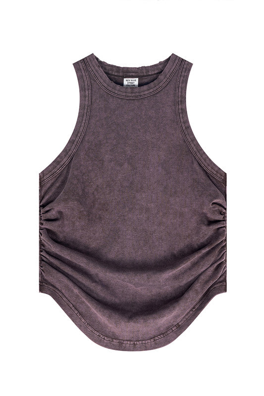 235GSM Ruched Coolness Material Washed Vest