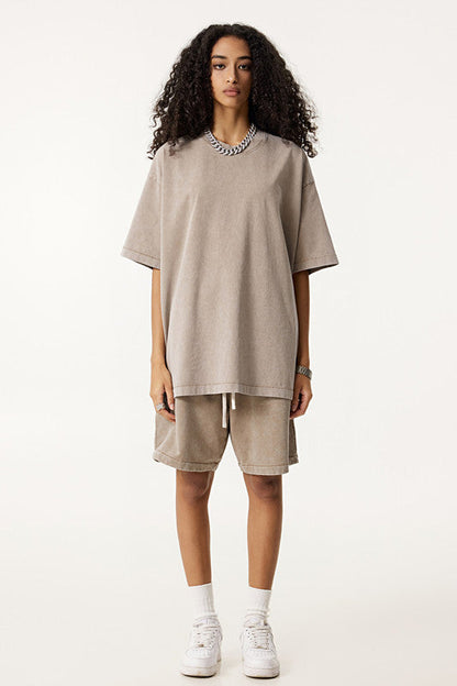 285GSM Pigment Dyed Washed Tee