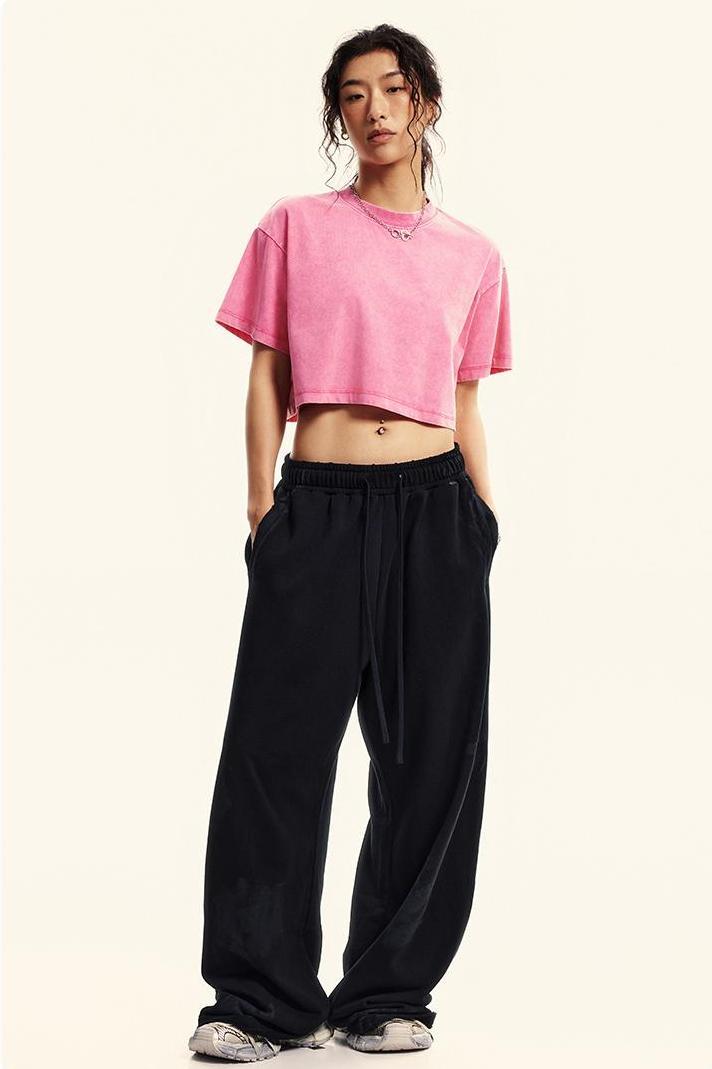 235GSM Pigment Dyed Crop Tee