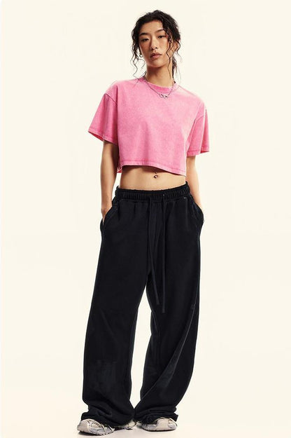 235GSM Pigment Dyed Crop Tee