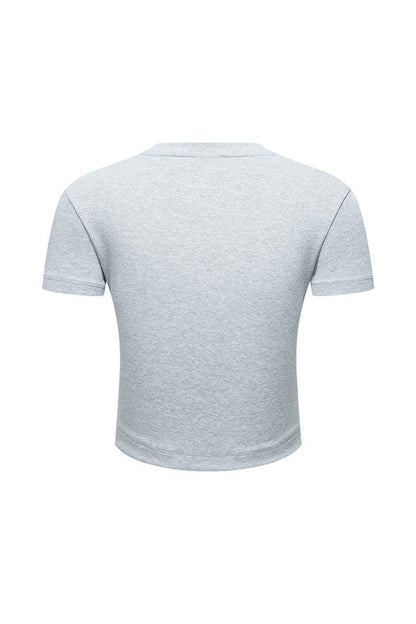220GSM Ruched Crop Tee