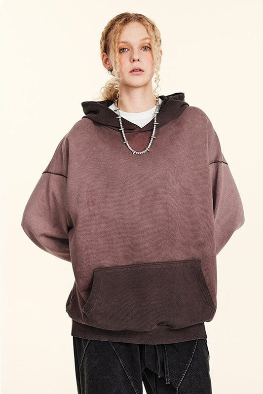 100% Cotton 380GSM Gradient Washed Hoodie