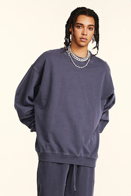 100% Cotton 380GSM Vintage Washed Crew