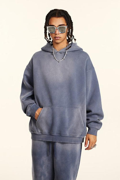 332GSM Gradient Sprayed Fleece Hoodie