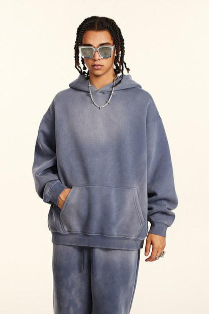332GSM Gradient Sprayed Fleece Hoodie
