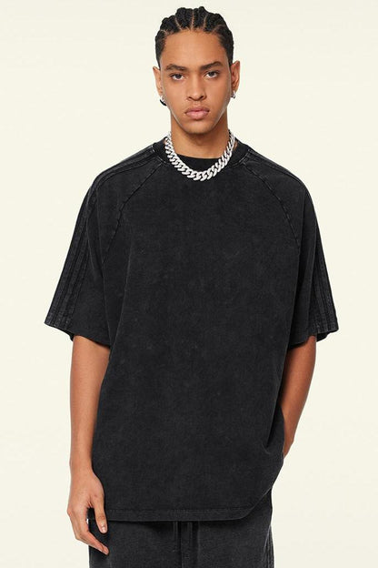 250GSM Pigment Dyed Side Stripe Tee