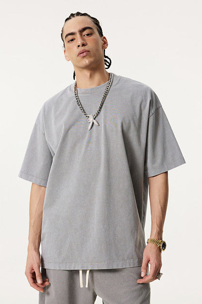 285GSM Pigment Dyed Washed Tee