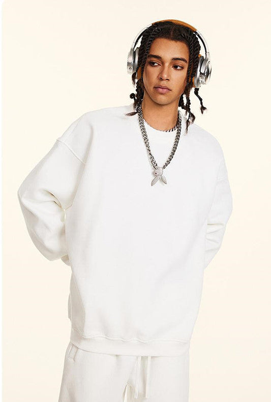 345GSM Fleece Solid Color Crew