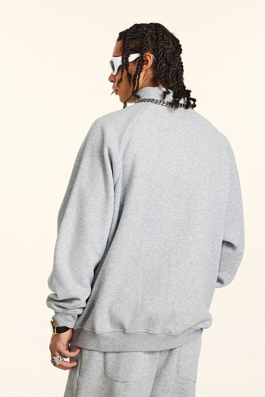 420GSM Solid Color Fleece  Zipper Jacket