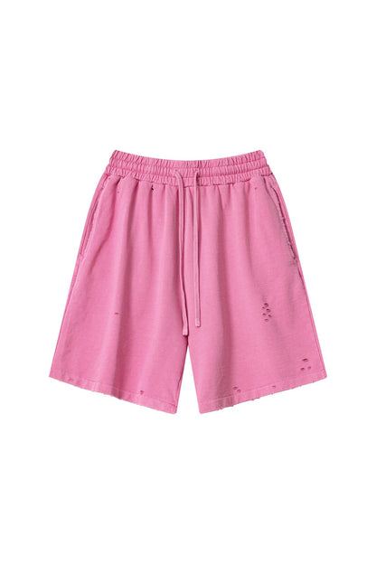 330GSM Pigment Dyed Distressed Short