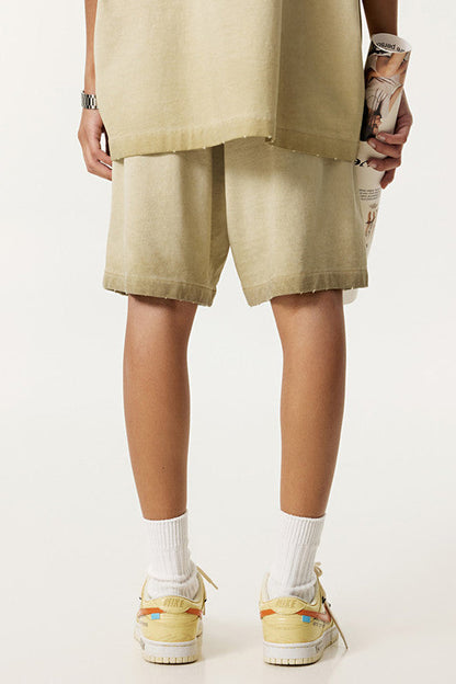 310GSM Gradient Washed Distressed Short