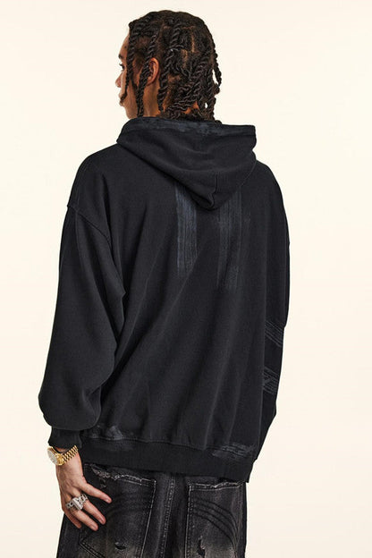 370GSM Dirty Effect Washed Out Hoodie