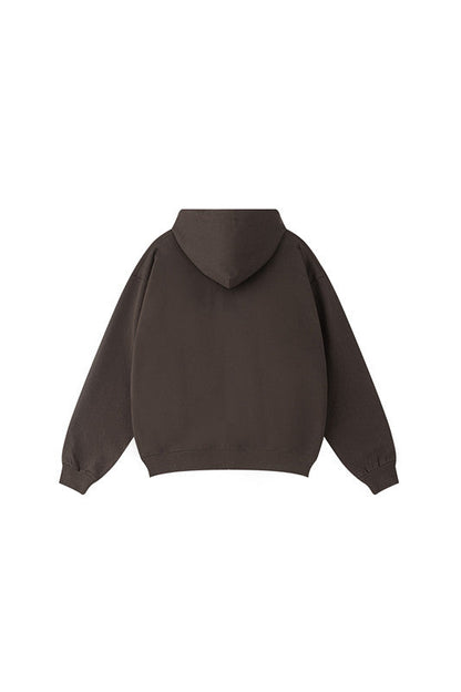 440GSM High Weight Solid Color Zipper Hoodie