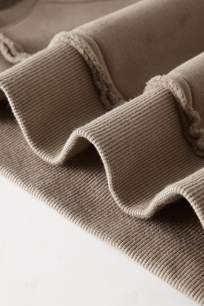 Washed Distressed Fleece Hoodie