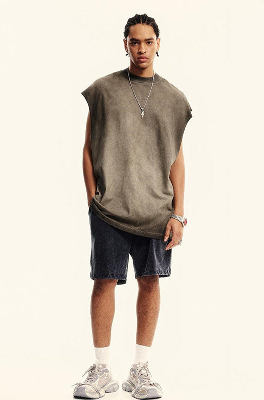 250GSM Washed Out Gradient Muscle Tee