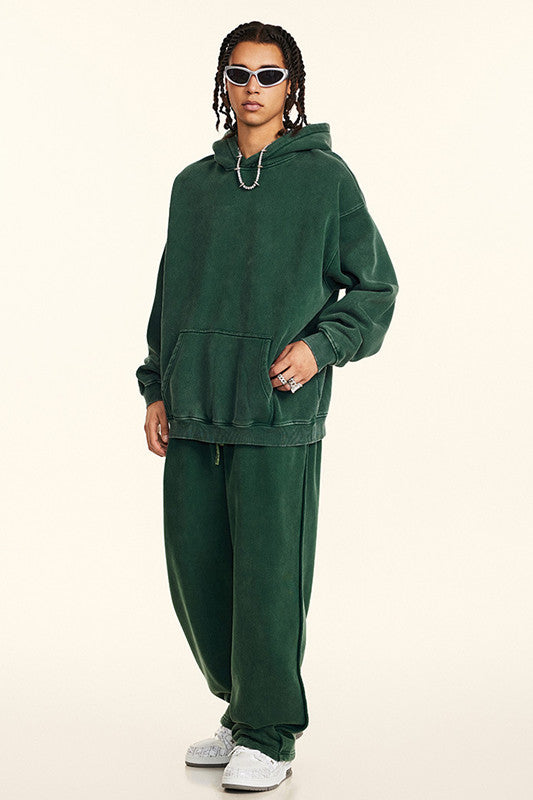 332GSM Pigment Dyed Washed Sweatpants