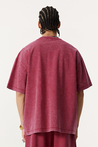 285GSM Pigment Dyed Washed Tee
