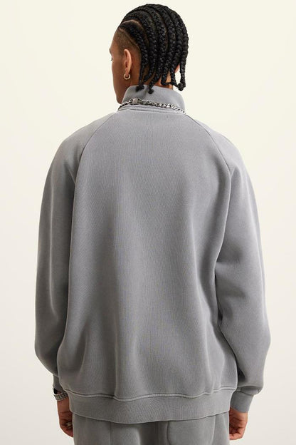 Washed Fleece Zipper Jacket
