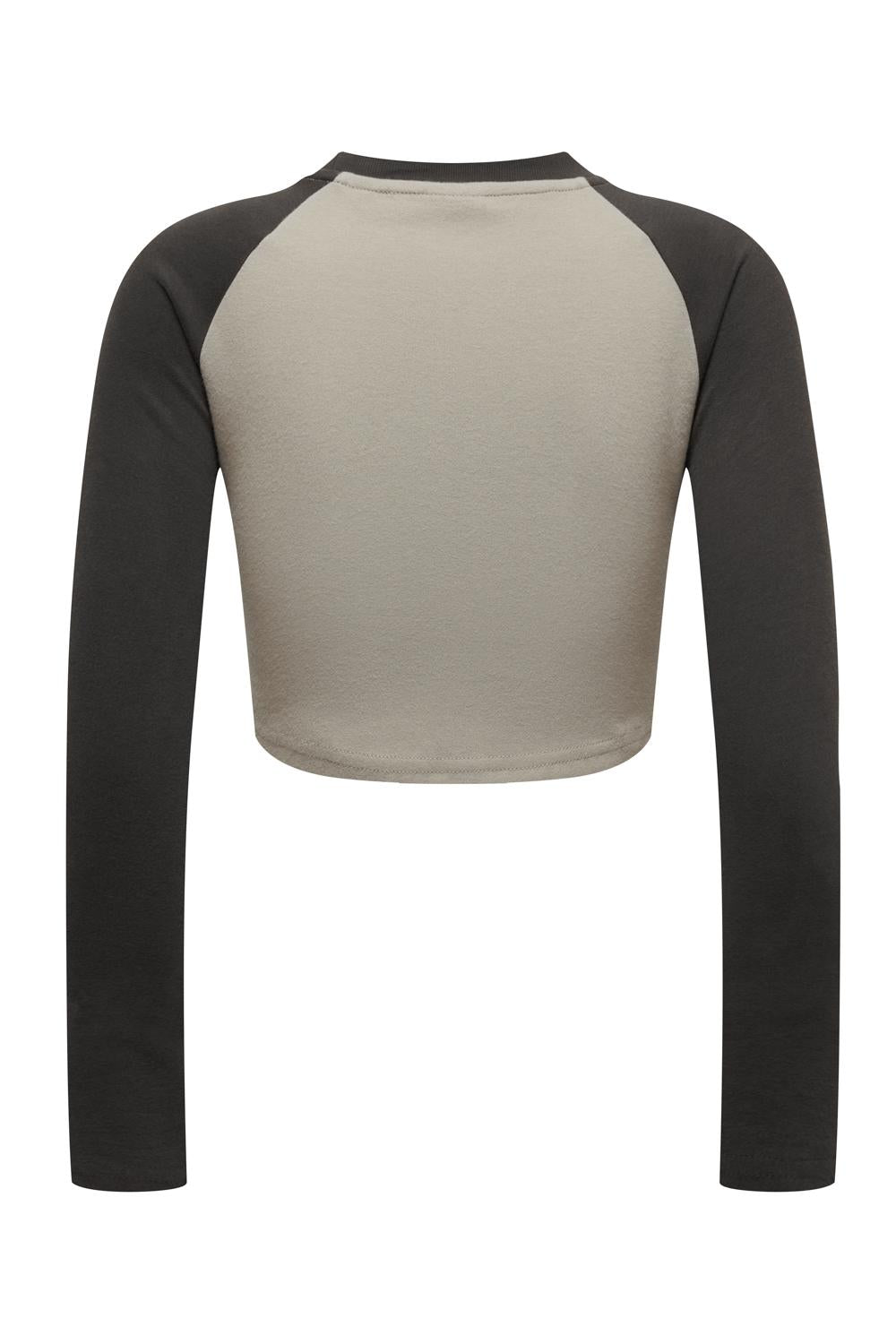 Contrast Sleeve Crop Crew