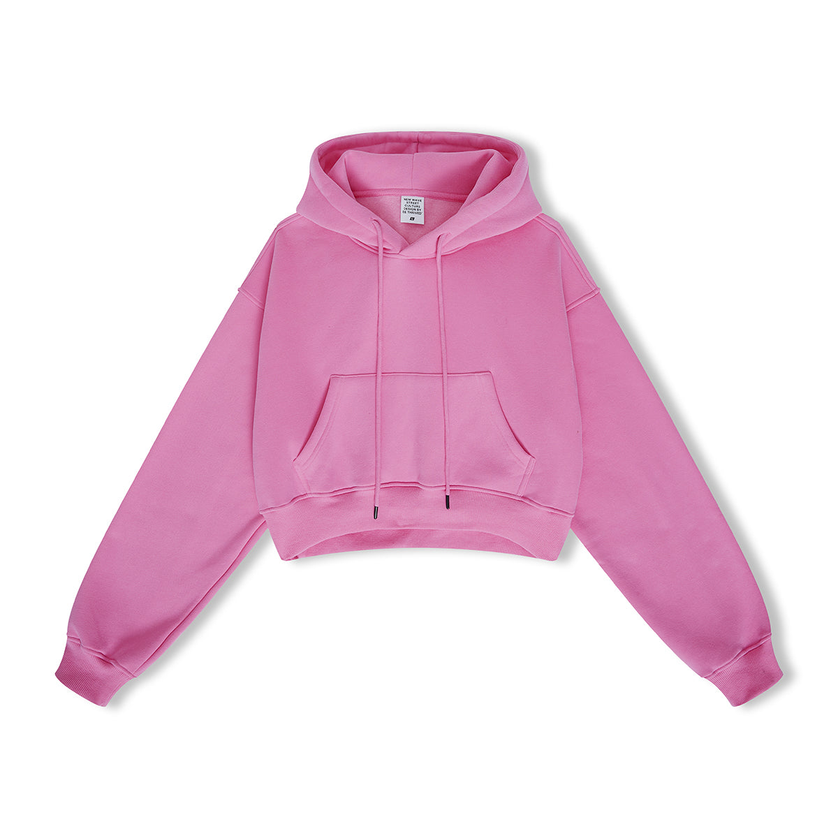 Basic Fleece Crop Hoodie