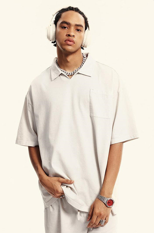 310GSM Washed Polo Tee