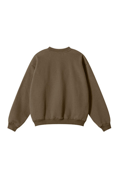 345GSM Fleece Solid Color Crew