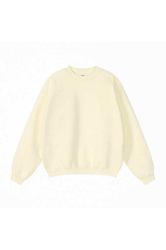 345GSM Fleece Solid Color Crew