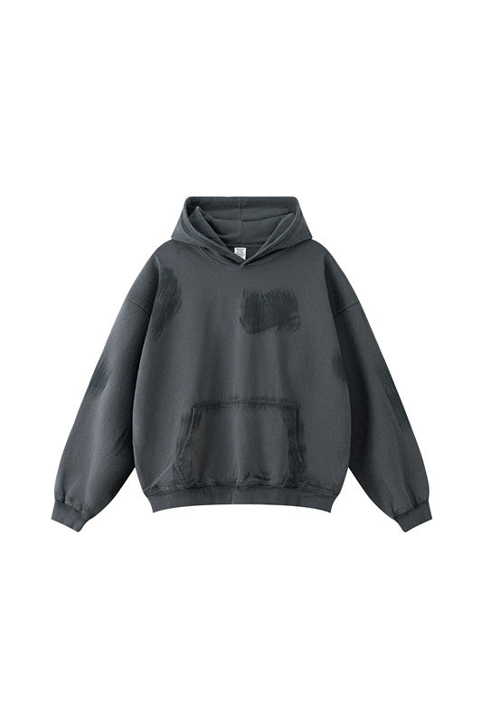 370GSM Dirty Effect Washed Out Hoodie