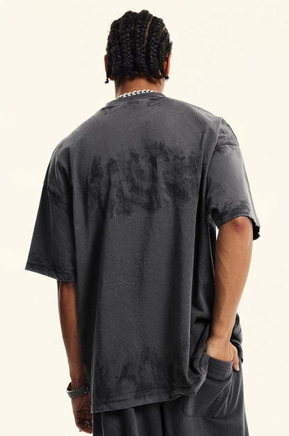 305GSM Distressed Dirty Effect Tee