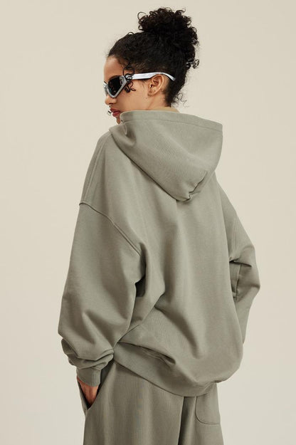 445G Solid Basic Hoodie