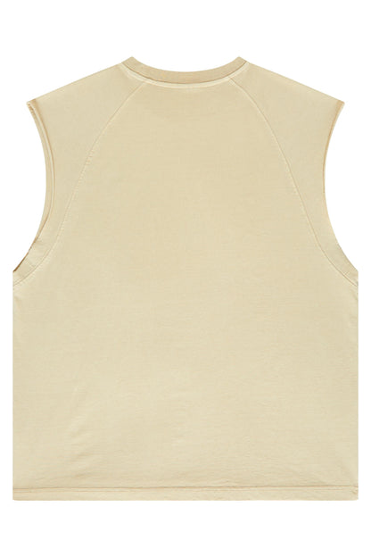 Washed Sleeveless Muscle Tee