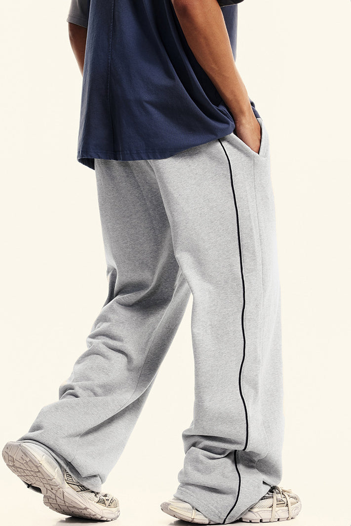 380GSM?Stripe Side Screen Printed Sweatpants