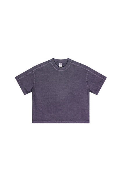 Kids 250G Side Stripe Washed Tee
