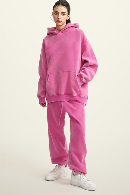 Pigment Dyed Fleece Hoodie