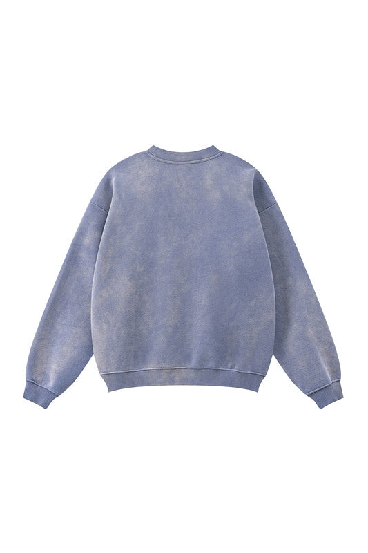 332GSM Spray Washed Fleece Crew