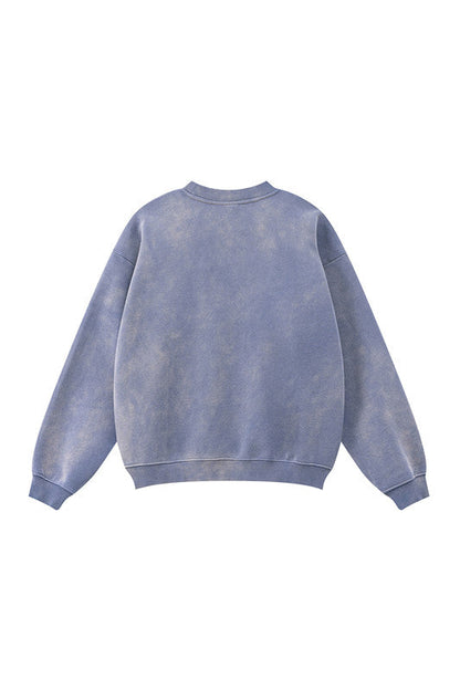 332GSM Spray Washed Fleece Crew