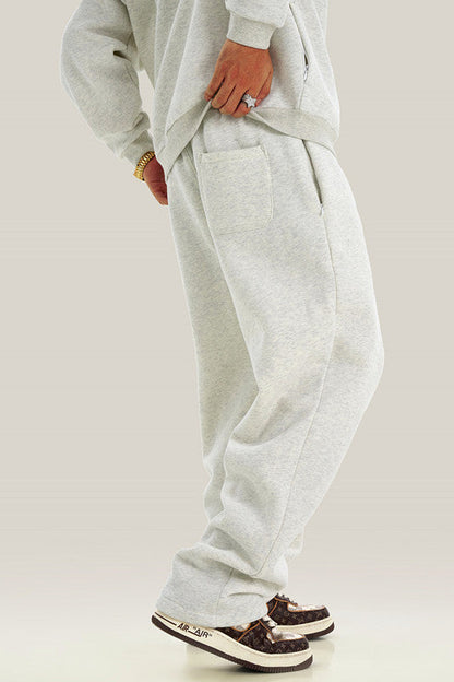 345GSM Relaxed Solid Color Fleece Sweatpants