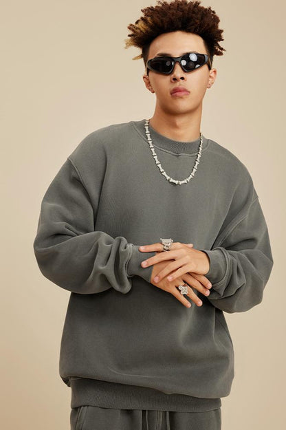 355G Washed Fleece Crew