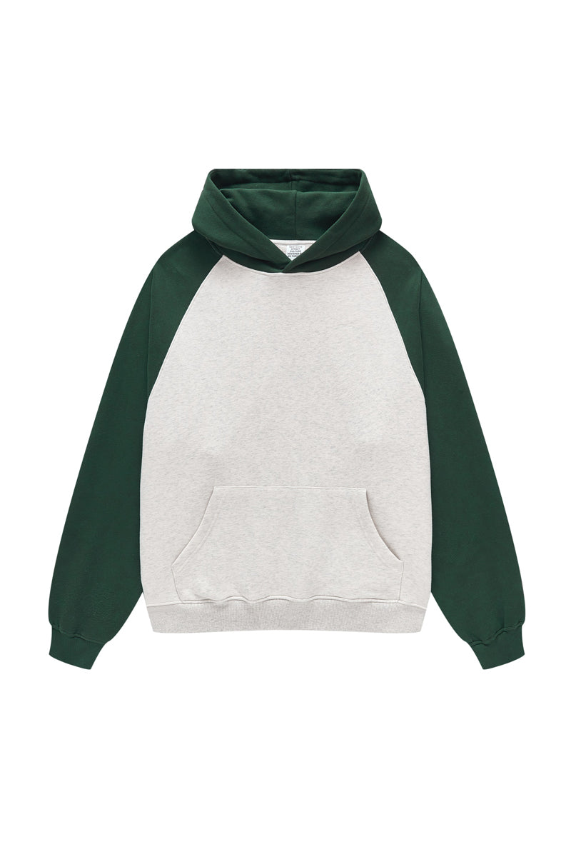 Contrast Sleeve Fleece Hoodie