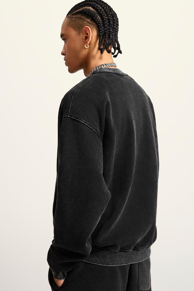 355G Washed Fleece Crew